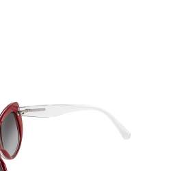 Pre Owned نظارة شمسية دولتشي أند غابانا DG 4221 غرادينت عين قطة أسيتات شفاف/أحمر 