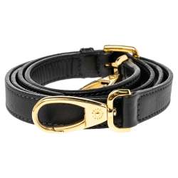 Pre Owned Dolce & Gabbana Black Leather Shoulder Bag Strap