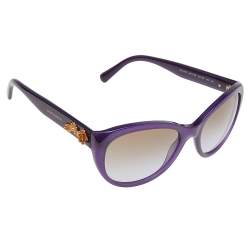 Pre Owned نظارة شمسية دولتشي أند غابانا دي جي 4160 عين قطة غرادينت بني/بنفسجي