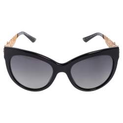 Pre Owned نظارة شمسية دولتشي أند غابانا DG 4211 بوليريزد فيلغيري عين قطة غرادينت رصاصي /أسود