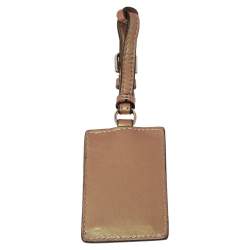 Pre Owned Dolce & Gabbana Multicolor Iridescent Leather Luggage Tag