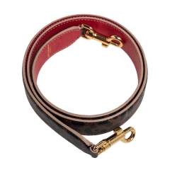 Pre Owned Dolce & Gabbana Brown/Black Animal Print Coated Canvas Shoulder Bag Strap
