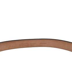 Pre Owned حزام دولتشي أند غابانا جلد أسود لامع بإبزيم 90 سم