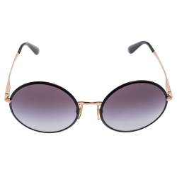Pre Owned Dolce&Gabbana Black Acetate DG2155 Gradient Round Sunglasses