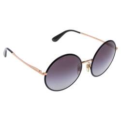 Pre Owned Dolce&Gabbana Black Acetate DG2155 Gradient Round Sunglasses