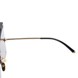 Pre Owned نظارة شمسية دولتشي أند غابانا DG6121 DG أسيتات أسود مزخرفة كريستال