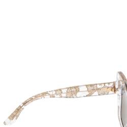مملوكة مسبقًا Dolce & Gabbana Gold Lace DG4319 Lace Cat Eye Sunglasses 