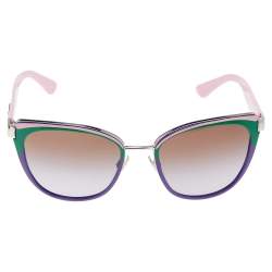 مملوكة مسبقًا Dolce & Gabbana Colorblock / Brown Gradient DG2107 Oversized Sunglasses