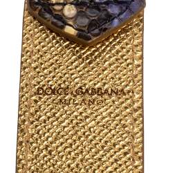 Pre Owned Dolce & Gabbana Multicolor Python Embellished Shoulder Bag Strap