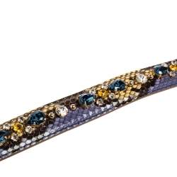 Pre Owned Dolce & Gabbana Multicolor Python Embellished Shoulder Bag Strap