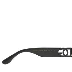 مملوكة مسبقًا Dolce and Gabbana DG4386-F Chain Embellished Oversized Geometric Mirrored Sunglasses