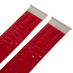 Dolce & Gabbana Red/Black Patent Leather and Elastic Waist Belt 85CM