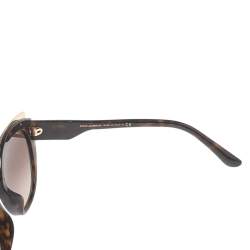 Pre Owned نظارة شمسية دولتشي أند غابانا كبيرة جداً متدرجة 0432/G/S هافانا بني