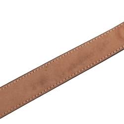 مملوكة مسبقًا حزام دولتشي أند غابانا جلد أسود لوحة شعار الماركة 90 سم