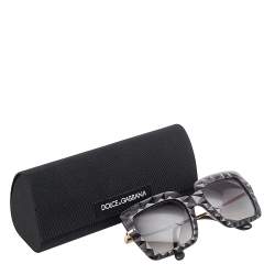 Pre Owned Dolce & Gabbana Grey/ Grey Gradient DG 6111 Square Sunglasses