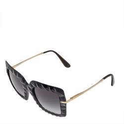 Pre Owned Dolce & Gabbana Grey/ Grey Gradient DG 6111 Square Sunglasses