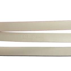 Pre Owned D&G Multicolor Patent Leather Triple Slim Waist Belt 90CM