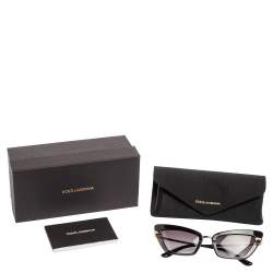 Pre Owned نظارة شمسية دولتشي & غابانا DG4378 أسود عين قطة