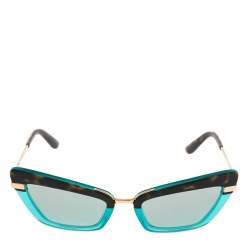 Pre Owned نظارة شمسية دولتشي & غابانا  DG4378  هافانا بني / أزرق عين قطة