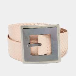 Dolce & Gabbana Pink Python Buckle Belt 85CM