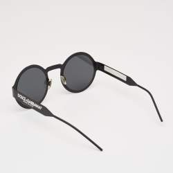 Pre Owned Dolce & Gabbana Black Tone/ Grey DG2234 Round Sunglasses