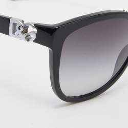 Pre Owned نظارة شمسية دولتشي أند غابانا كات أي دي جي كات أي 4162 بي سوداء فضية /  سوداء متدرجة