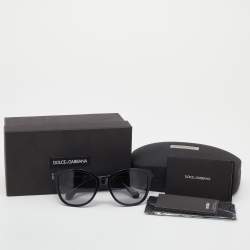 Pre Owned نظارة شمسية دولتشي أند غابانا كات أي دي جي كات أي 4162 بي سوداء فضية /  سوداء متدرجة