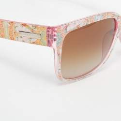 Pre Owned نظارة شمسية دولتشي أند غابانا DG6063 وردي/بني متدرجة مربعة