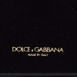 Pre Owned Dolce & Gabbana Black Leather Embellished iPhone 6 Cover