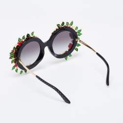 Pre Owned نظارة شمسية دولتشي أند غابانا كرايزي فور سيسيلي كبيرة الحجم متعددة الألوان