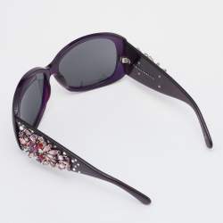 مملوكة مسبقًا Dolce & Gabbana Purple/ Grey Limited Edition DG 4043 Embellished Oversized Sunglasses