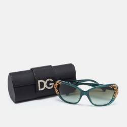 Pre Owned Dolce & Gabbana Opal Green/ Green Gradient DG4167 Sicilian Baroque Sunglasses