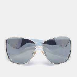 مملوكة مسبقًا نظارة شمسية DG 2014 كبيرة الحجم فضي/أزرق