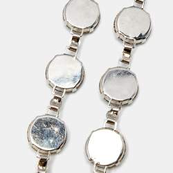 مملوكة مسبقًا حزام دولتشي أند غابانا معدن فضي اللون ومزخرف كريستال بنفسجي