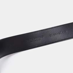 Pre Owned Dolce & Gabbana Red Suede DG Logo Belt 95CM