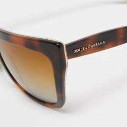 Pre Owned Dolce & Gabbana Brown/Red DG4228  Square Sunglasses