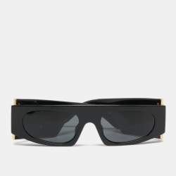 Pre Owned Dolce & Gabbana Black/Dark Grey Rectangular DG4412 501/87 Sunglasses