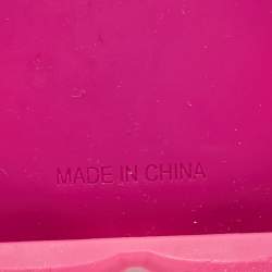 Pre Owned Dolce & Gabbana Pink Quilted Rubber Logo Iphone 13 Pro Max Case