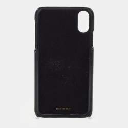 Dolce & Gabbana Black Quilted Leather Sacred Heart iPhone XR Case
