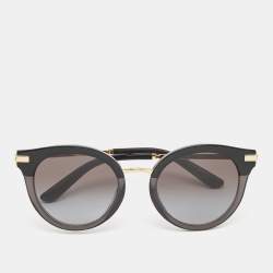 Pre Owned Dolce & Gabbana Black/Gold Gradient Cat Eye Sunglasses