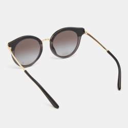Pre Owned Dolce & Gabbana Black/Gold Gradient Cat Eye Sunglasses