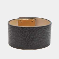 Pre Owned Dolce & Gabbana Leather Two Tone Bracelet
