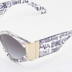Pre Owned Dolce & Gabbana Transparent/Gray Gradient DG4396 Cat Eye Sunglasses