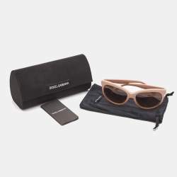 Pre Owned Dolce & Gabbana Matte Pink Gradient Sunglasses