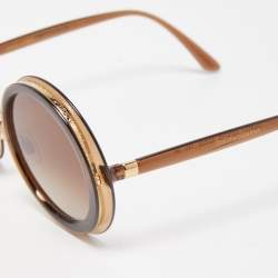 Dolce & Gabbana Brown Gradient Round Sunglasses