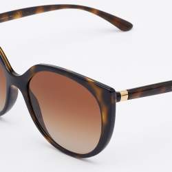 Pre Owned Dolce & Gabbana Brown/Brown Gradient DG6119 Butterfly Sunglasses