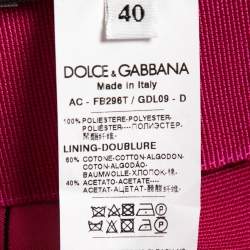 Pre Owned Dolce & Gabbana Pink L' amore e Bellezza Bow Waist Belt S