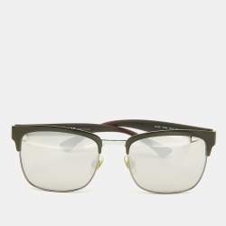 Pre Owned Dolce & Gabbana Dark Grey/Grey Mirrored DG2148 Square Sunglasses