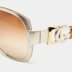 Dolce & Gabbana Brown DG Logo Gradient Oversized Sunglasses
