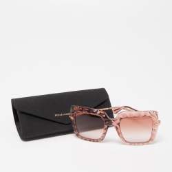 Dolce & Gabbana Pink Frame Gradient Square Sunglasses